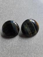 Zwarte oorbellen halfedelsteen, Ophalen, Overige materialen, Zwart, Nieuw