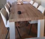 Eettafel en 6 stoelen, Huis en Inrichting, Tafels | Eettafels, Ophalen, 200 cm of meer, 50 tot 100 cm, Zo goed als nieuw