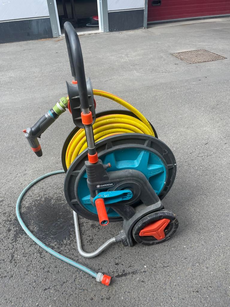 Gardena tuinhaspel, Ophalen, Zo goed als nieuw, Tuinslang