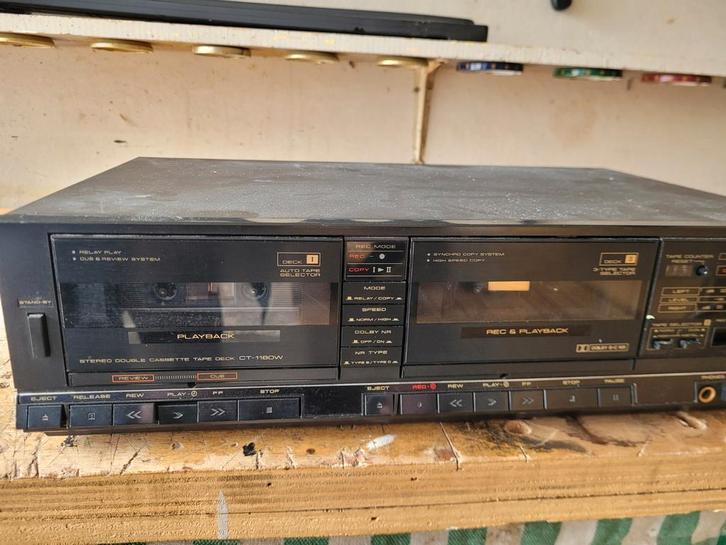 Pioneer CT-1180W dubbeldeck, TV, Hi-fi & Vidéo, Decks cassettes, Double, Tape counter, Enlèvement ou Envoi