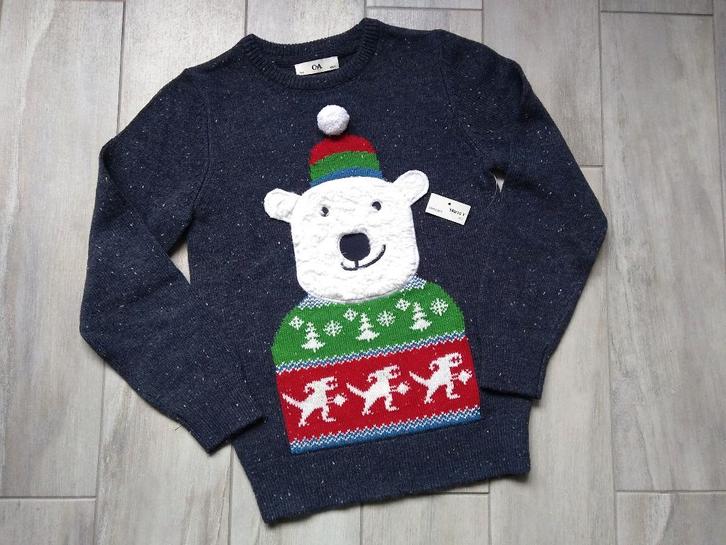 ★ M140 - Nieuwe kersttrui met label, Kinderen en Baby's, Kinderkleding | Maat 140, Nieuw, Jongen, Trui of Vest, Ophalen of Verzenden