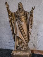 Groot Christusbeeld  – goud gepatineerd – 71 cm – zeer mooi, Antiek en Kunst, Ophalen