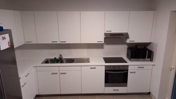 Keuken te koop, Huis en Inrichting, Keuken | Complete keukens, Zo goed als nieuw, Hoekkeuken, Wit, Hout, Ophalen