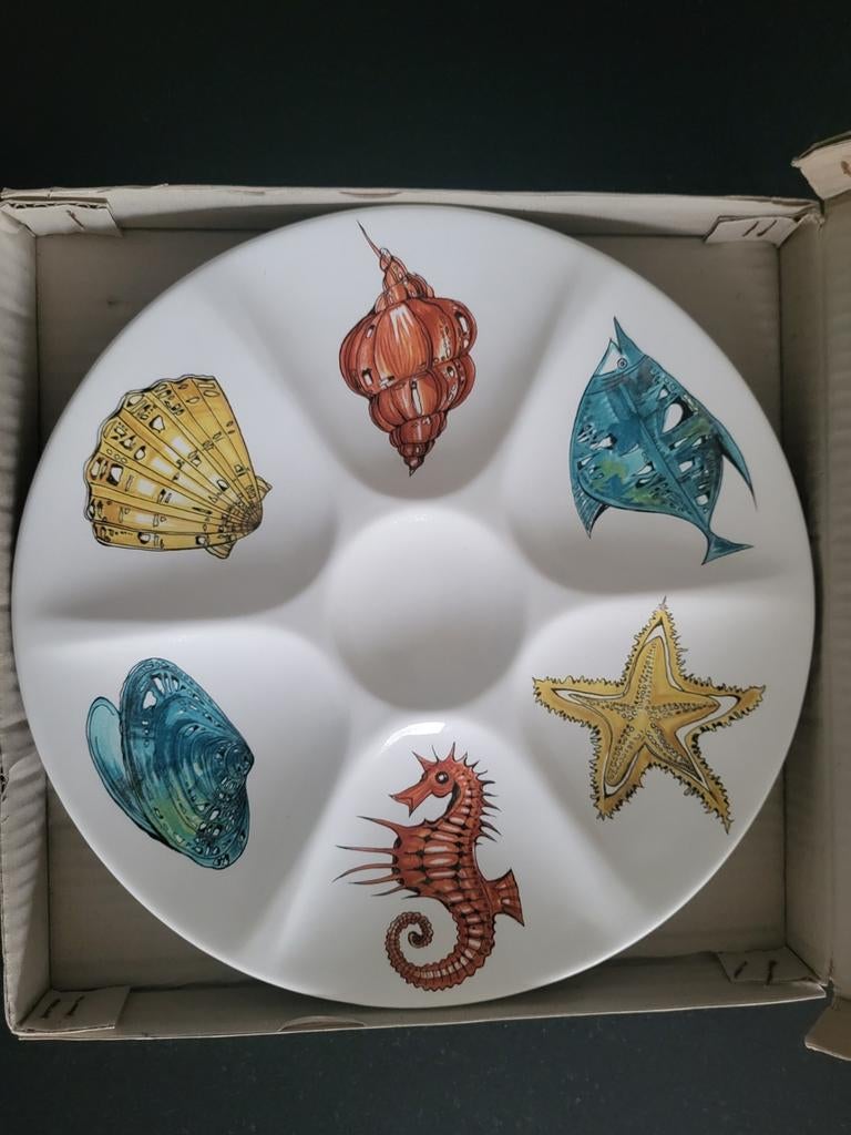 Assiette Boch à Huîtres dans sa boîte d d'origine, neuve, Enlèvement ou Envoi