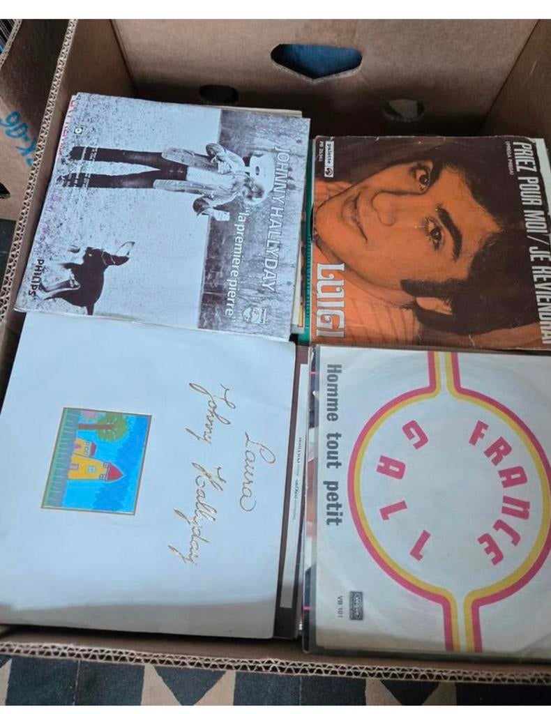 lots 45 tours il ya 396 pièces plus 91 sans pochette, Enlèvement, Comme neuf