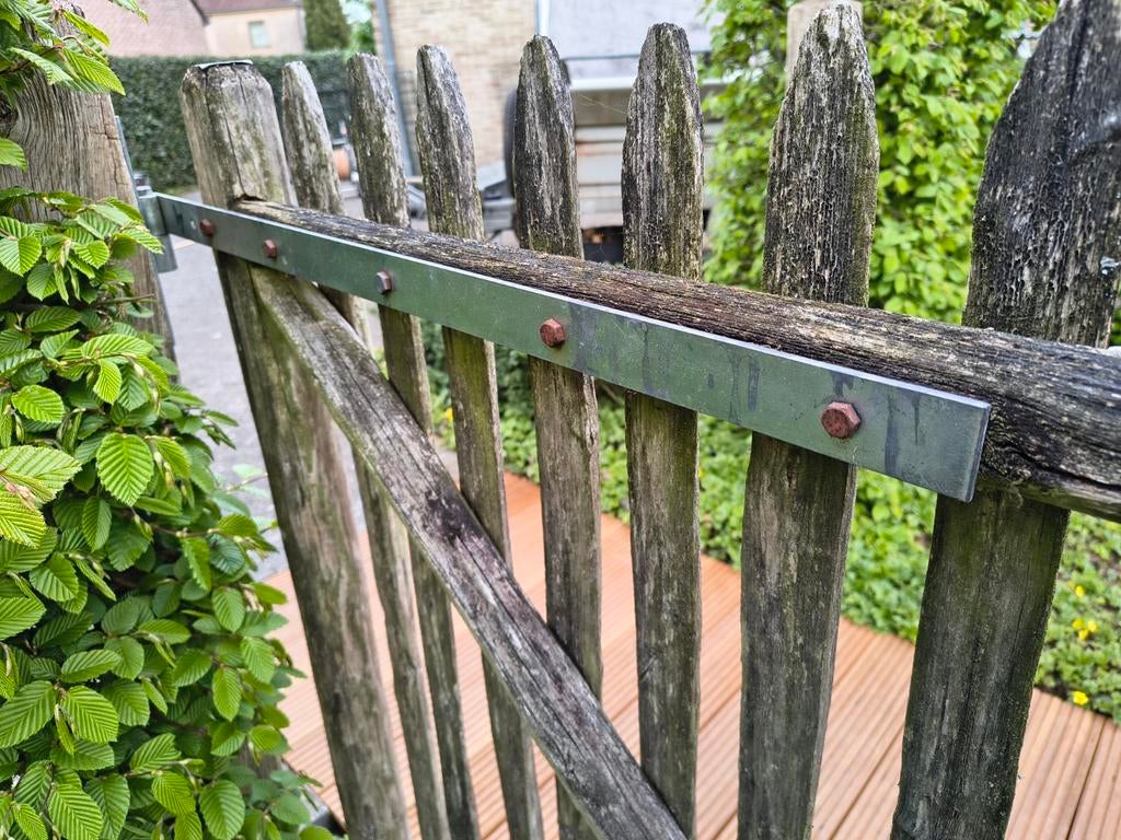 Stevig scharnierenset 800mm voor tuinhek, Tuin en Terras, Tuinhekken en Hekwerk, Ophalen, Gebruikt, Tuinhek