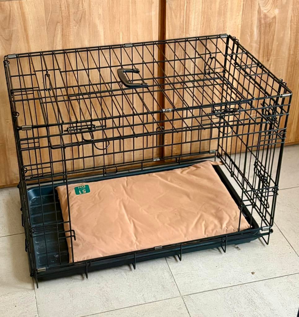 Cage bench dressage apprentissage chien transport metal noir, Animaux & Accessoires, Enlèvement, Comme neuf