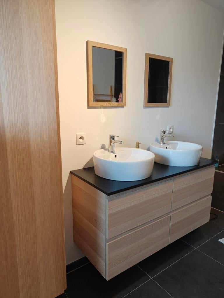 Badkamermeubel met bijhorende opbergkast, Maison & Meubles, Salle de bain | Salle de bain complète, Comme neuf, Enlèvement