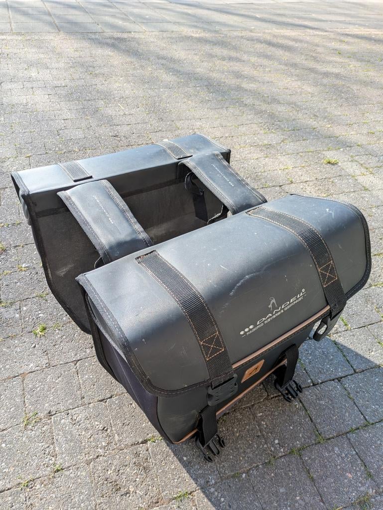 Zwarte dubbele fietstassen van Dandell,, Fietsen en Brommers, Ophalen, Gebruikt, Dandell