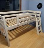 Lit Flexa en bois blanchi, Enlèvement, Utilisé, Lit mi-hauteur mezzanine
