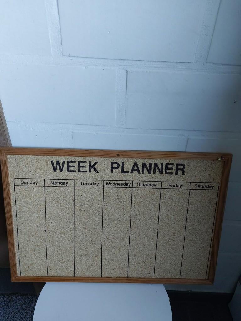 Prikbord met weekplanner, Huis en Inrichting, Woonaccessoires | Memoborden, Ophalen of Verzenden, Gebruikt, Prikbord