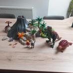 5230 Tyrannosaurus en Saichania met vulkaan Playmobil, Ophalen of Verzenden, Zo goed als nieuw, Complete set