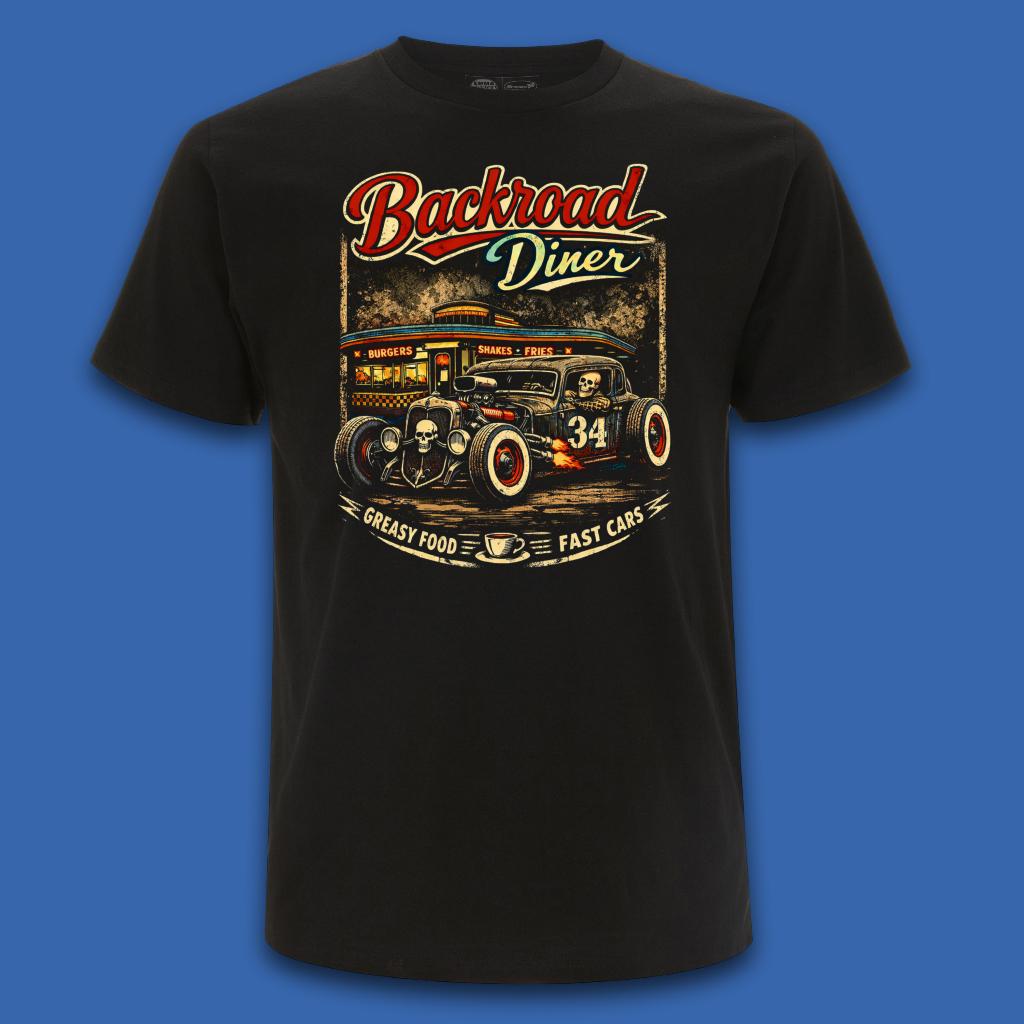 Backroad Diner Hotrod T-shirt (nieuw) Maat XL, Zwart, Ophalen of Verzenden, Spider'56, Maat 56/58 (XL)