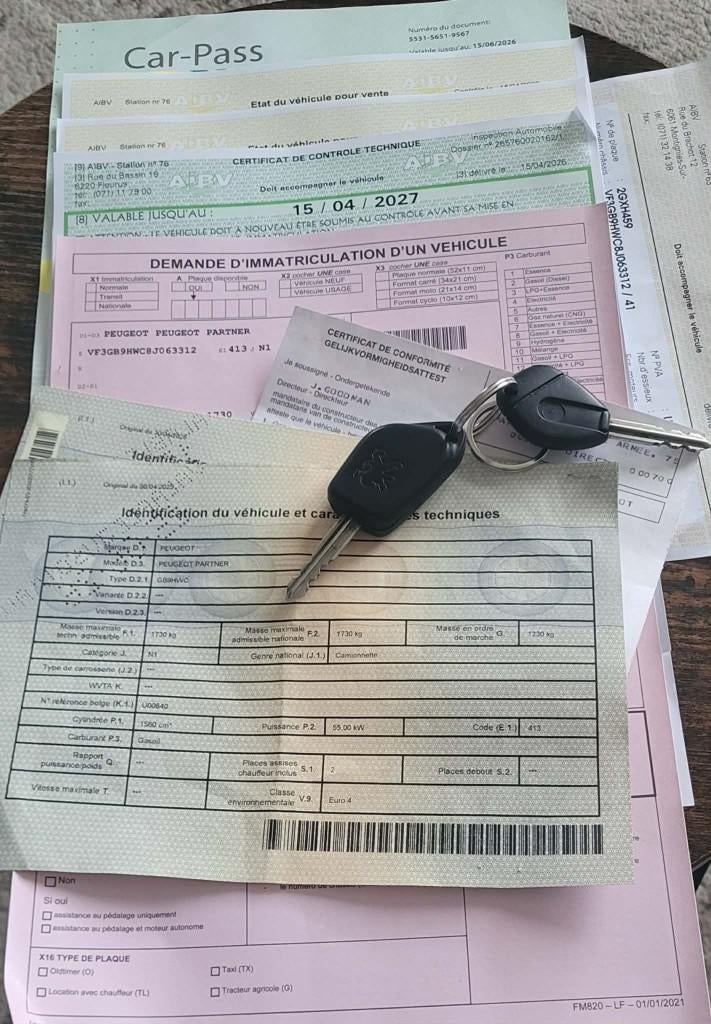 PEUGEOT PARTNER 1.6HDI/141MKM/PRÊT À IMMATRICULER !, 4 portes, 2 places, Boîte manuelle, Diesel