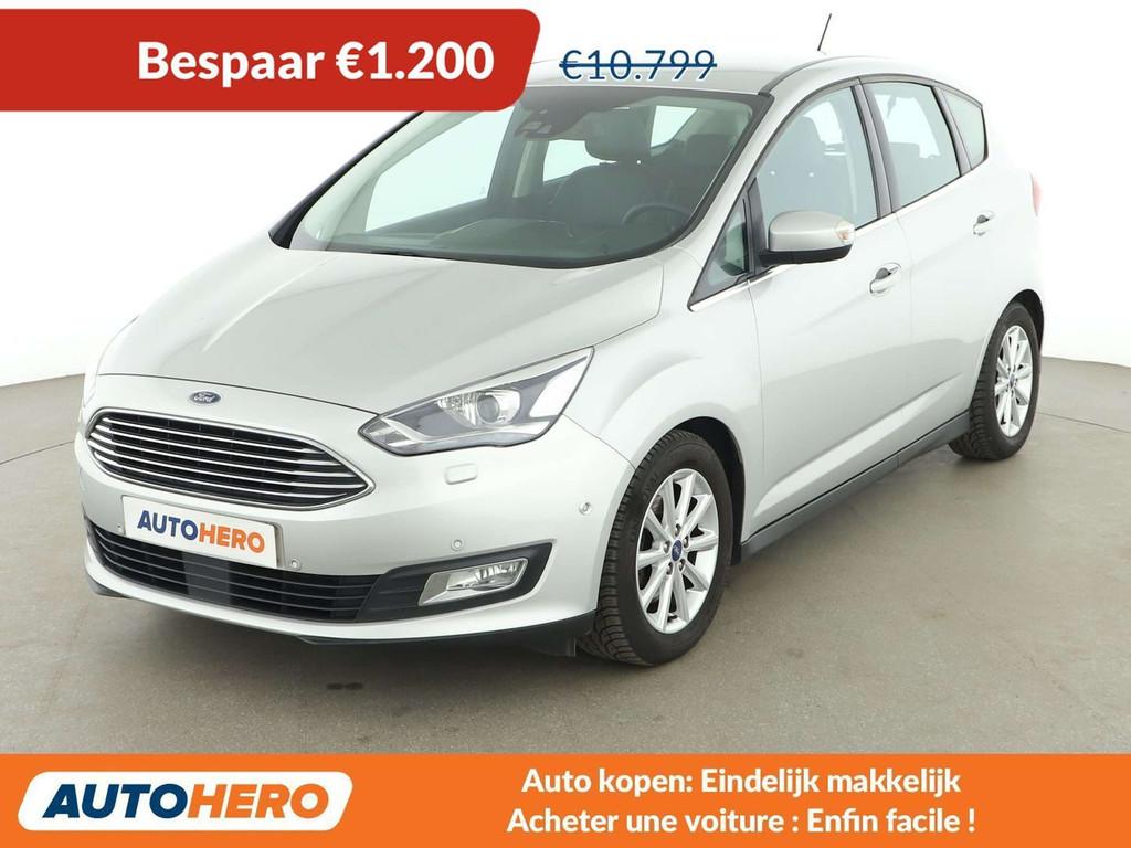 Ford C-MAX 1.5 EcoBoost Titanium (bj 2017, automaat), Auto's, Leder, 5 zetels, 5 deurs, Overige carrosserie