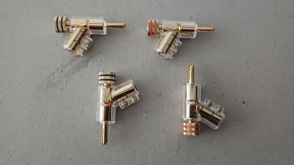 1 sets high end banaanstekker verguld met spreidpunt nieuw, Overige merken, Nieuw, Ophalen of Verzenden, 120 watt of meer