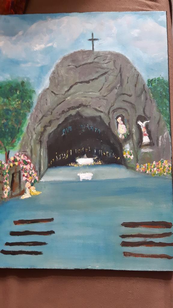 Vide-grenier : La Grotte de Lourdes, Antiek en Kunst, Kunst | Schilderijen | Modern, Ophalen