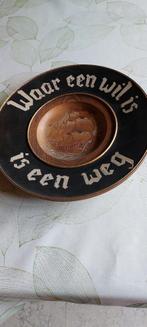 Vintage - bord in hout met spreuk, Ophalen, Gebruikt