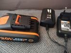 Batterie et chargeur Worx 20 V, Bricolage & Construction, Enlèvement, Utilisé