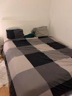 Tweepersoonsbed 160x200 (matras + lattenbodem + opberglades), Enlèvement, Utilisé, Blanc, 200 cm