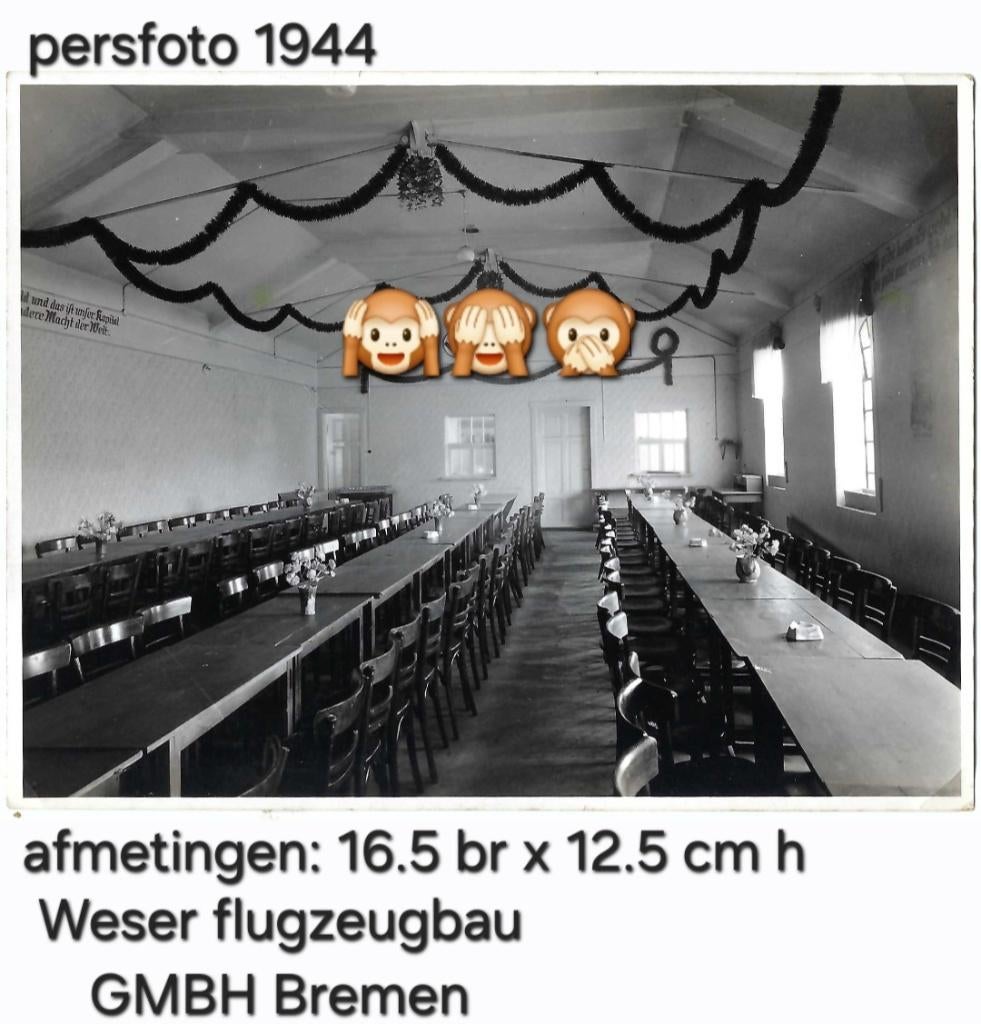 Weser flugzeugbau Bremen 1944, Verzamelen, Foto's en Prenten, Foto, Ophalen of Verzenden, Zo goed als nieuw, 1940 tot 1960
