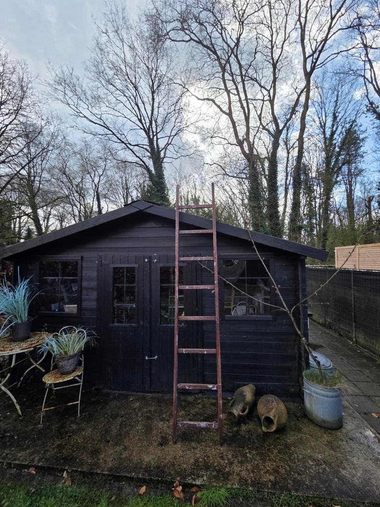 Oude houten ladder - deco, Antiek en Kunst, Ophalen