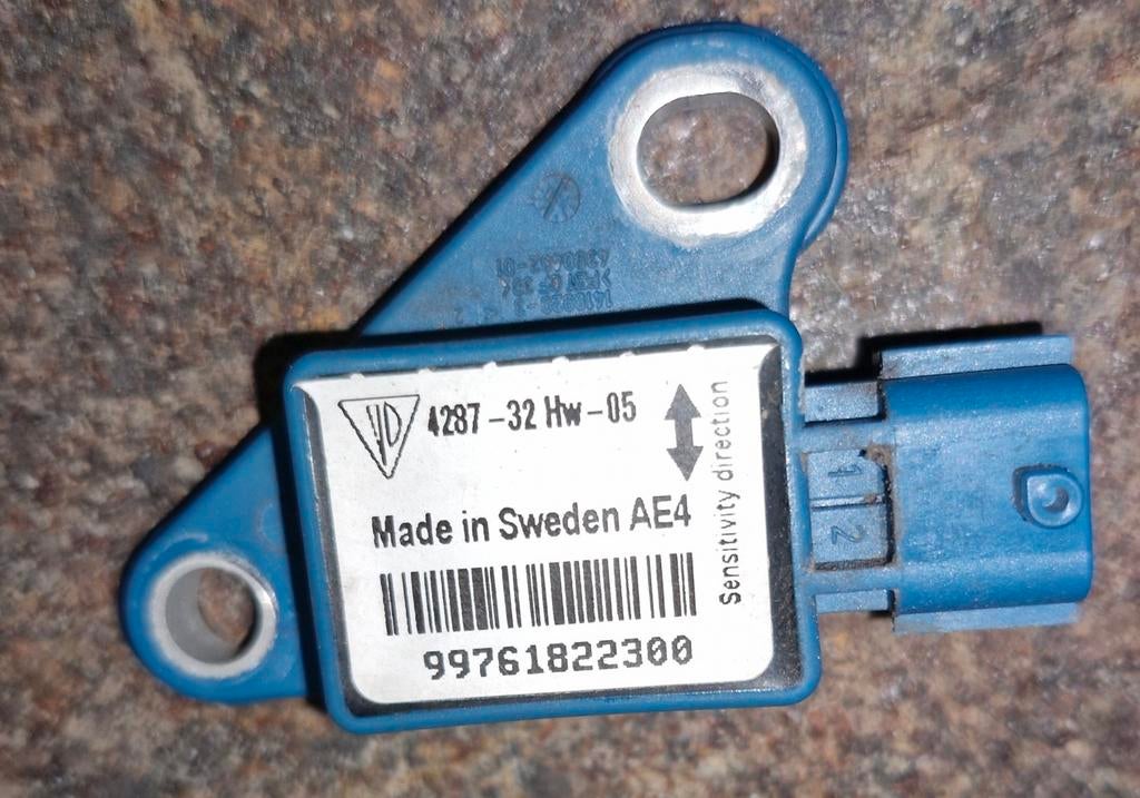 Porsche 997 airbagsensor links op het voorspatbord, Gebruikt, Porsche