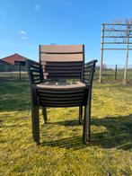 6 Stapelbare Tuinstoelen, Tuin en Terras, Ophalen, Aluminium