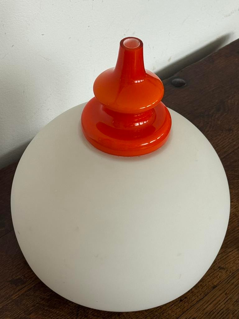 Abat-jour opaline, Huis en Inrichting, Lampen | Lampenkappen, Gebruikt, Rond, Wit, Ophalen