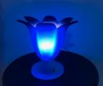 Lampe tulipe verre bleu ambiance veilleuse vintage💑🤗🎁👌, Enlèvement ou Envoi