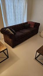 Chesterfield - Canapé-lit 3 places en daim, Maison & Meubles, Enlèvement, Comme neuf