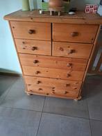 Commode en pin massif 6 tiroirs, Maison & Meubles, Armoires | Commodes, 25 à 50 cm, 5 tiroirs ou plus, Enlèvement, Utilisé