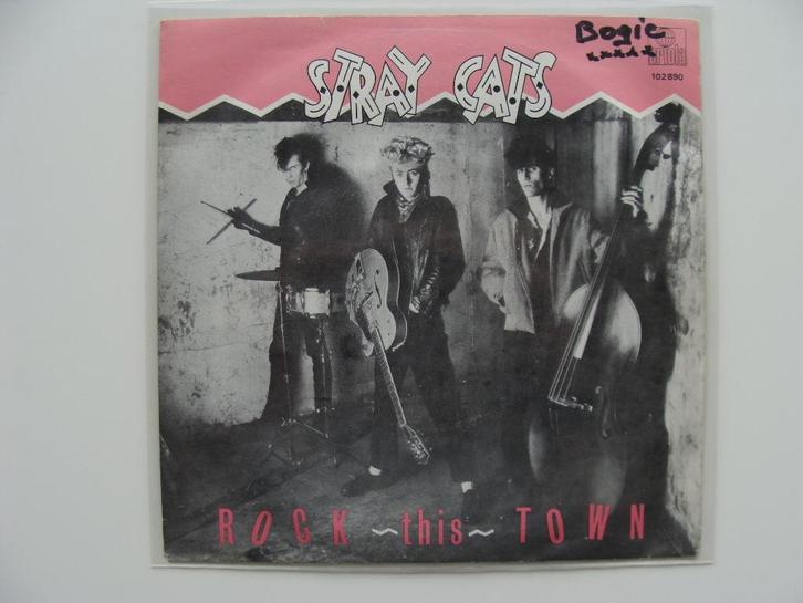 Stray Cats ‎– Rock This Town (1981), Cd's en Dvd's, Vinyl Singles, Single, Rock en Metal, 7 inch, Ophalen of Verzenden