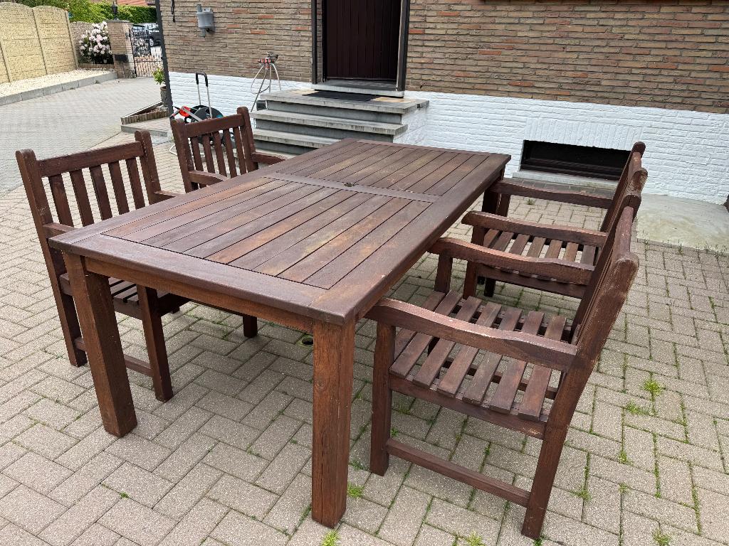 Tuinset, Tuin en Terras, Ophalen, Gebruikt, Teakhout, Bank