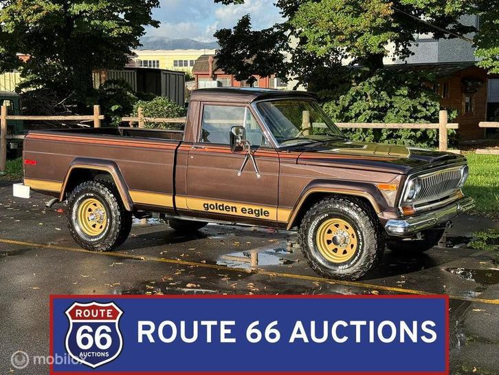 Jeep J10 Golden Eagle | 1977 | Route 66 Auctions, Autos, Oldtimers & Ancêtres, Entreprise, Achat, Jeep, Essence, Autre carrosserie