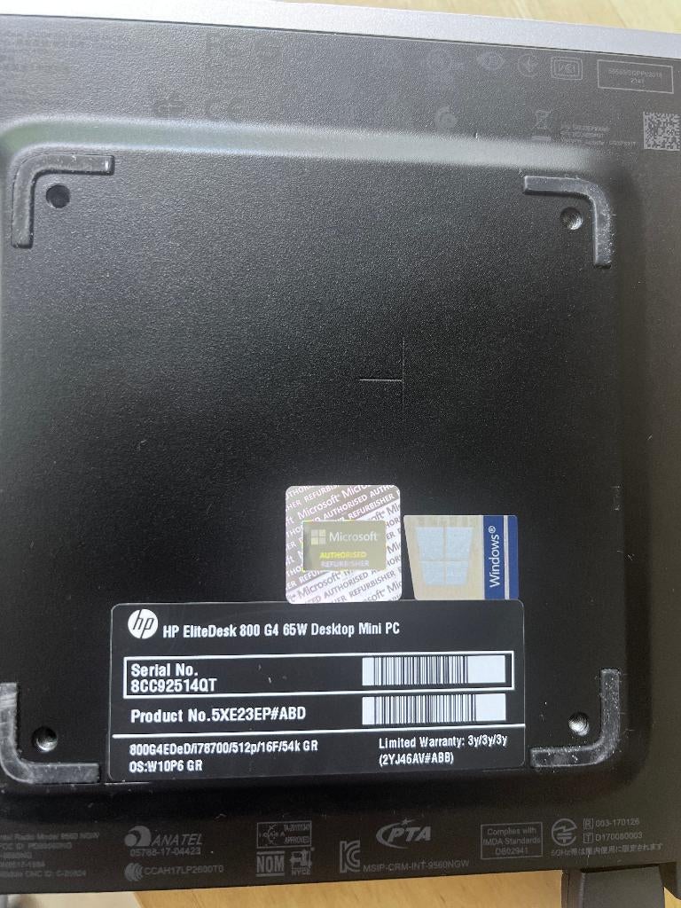 hp elitedesk 800 G4 i7 16GB, Informatique & Logiciels, Ordinateurs de bureau, Enlèvement ou Envoi, 3 à 4 Ghz, SSD, 16 GB