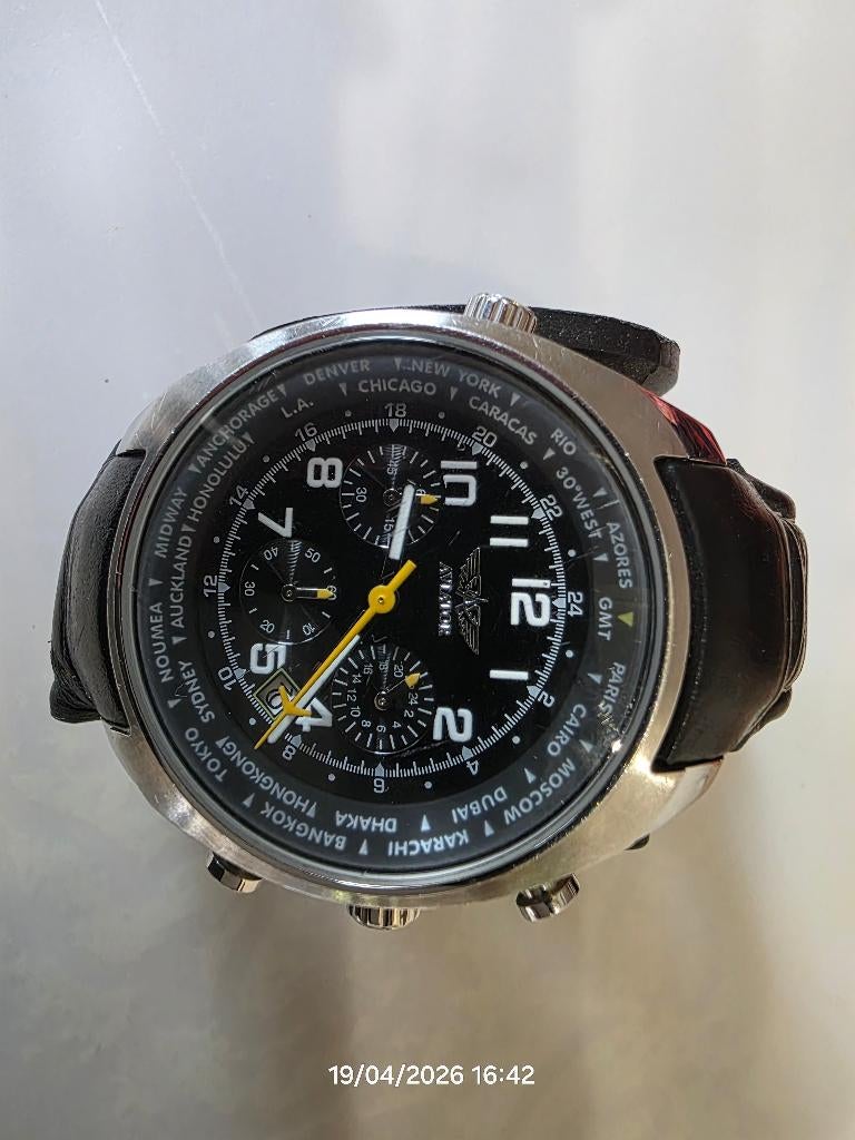 AVIATOR, Bijoux, Sacs & Beauté, Montres | Hommes, Montre-bracelet, Autres marques, Enlèvement ou Envoi, Cuir