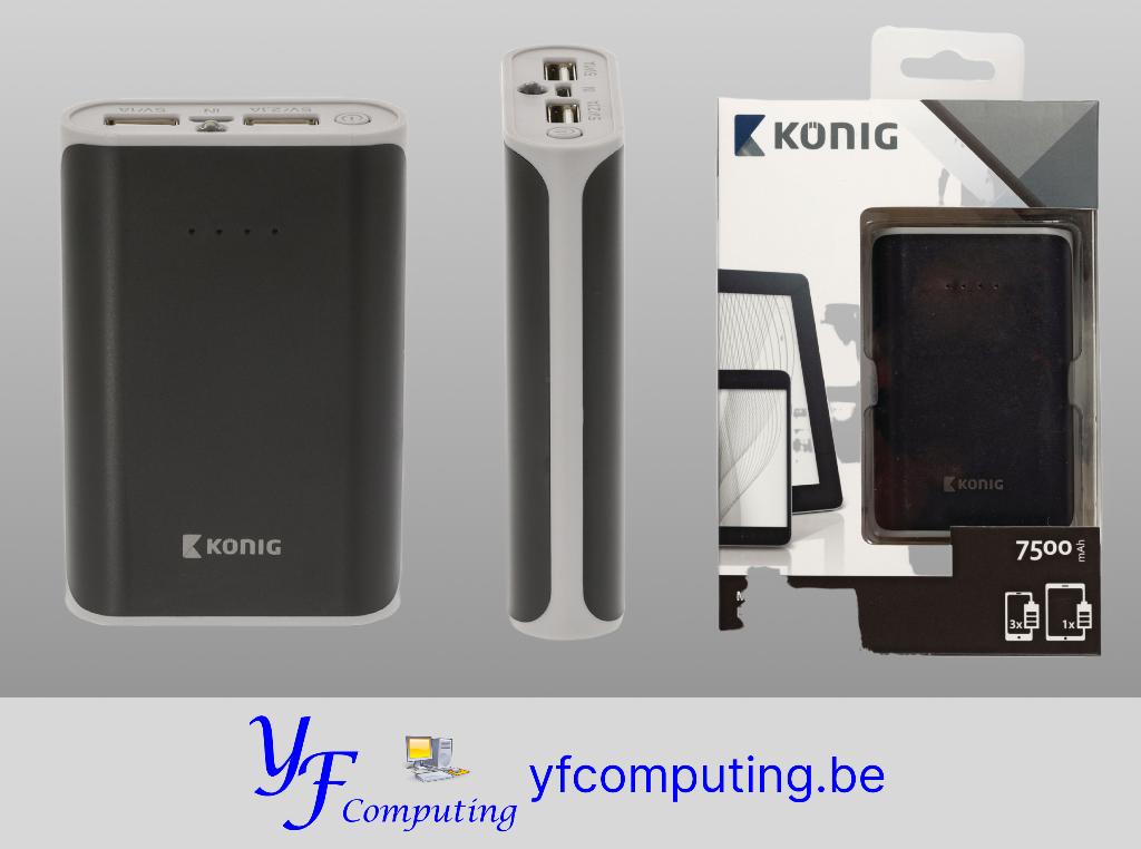 König 7500 mAh USB Powerbank - Externe batterij - Nieuw, Telecommunicatie, Powerbanks, Nieuw, Ophalen of Verzenden