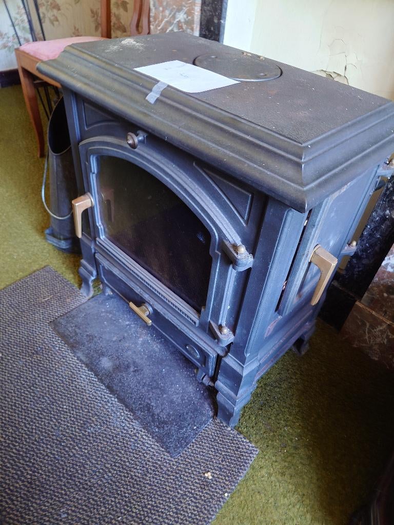 Authentieke gietijzeren kolenkachel, Huis en Inrichting, Kachels, Ophalen, Kolenkachel