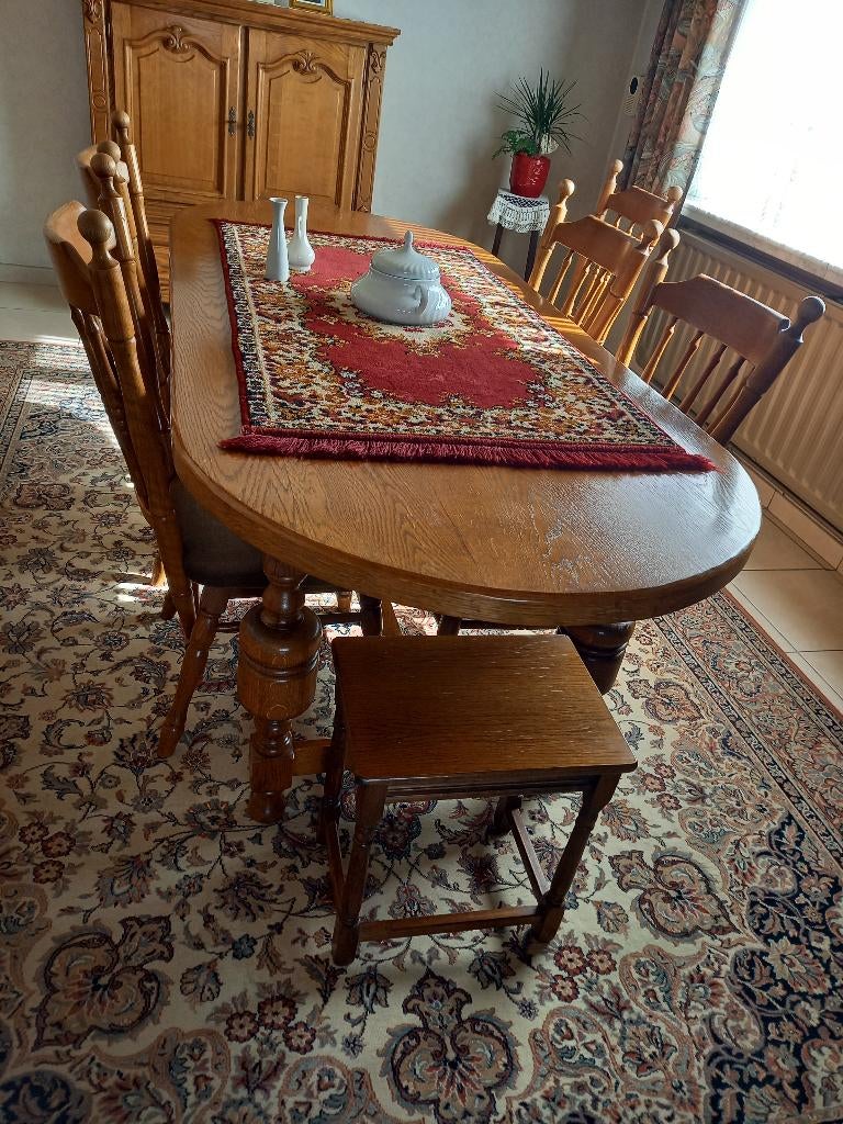 Volledige eetkamer, Huis en Inrichting, Complete eetkamers, Ophalen, Gebruikt, 6 tot 8 stoelen