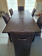 Eettafel en 6 stoelen, Huis en Inrichting, Tafels | Eettafels, Ophalen, Gebruikt, Vijf personen of meer, Rechthoekig