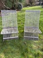 2 chaises de jardin teck, Jardin & Terrasse, Enlèvement, Utilisé, Pliant