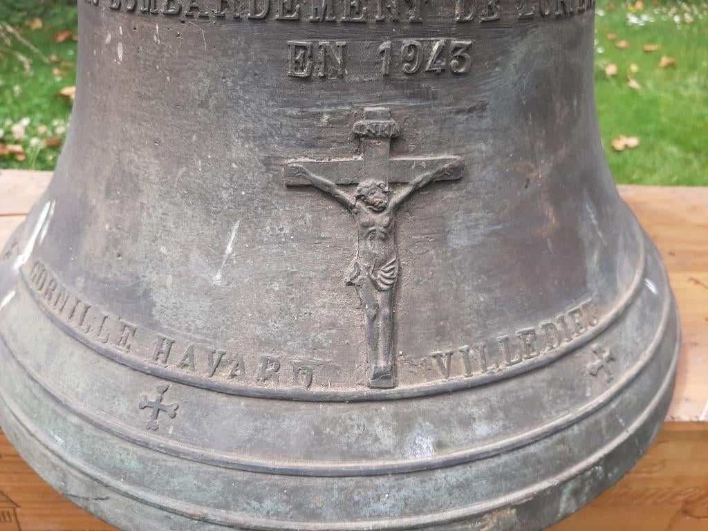 Antieke bronzen kerk- of kapelklok dim 40cm, Antiek en Kunst, Curiosa en Brocante, Ophalen