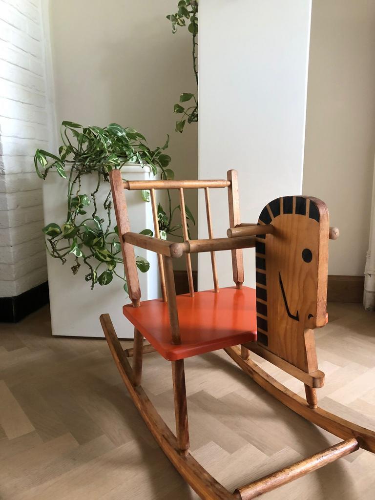 Vintage hobbelpaardje, Ophalen, Gebruikt