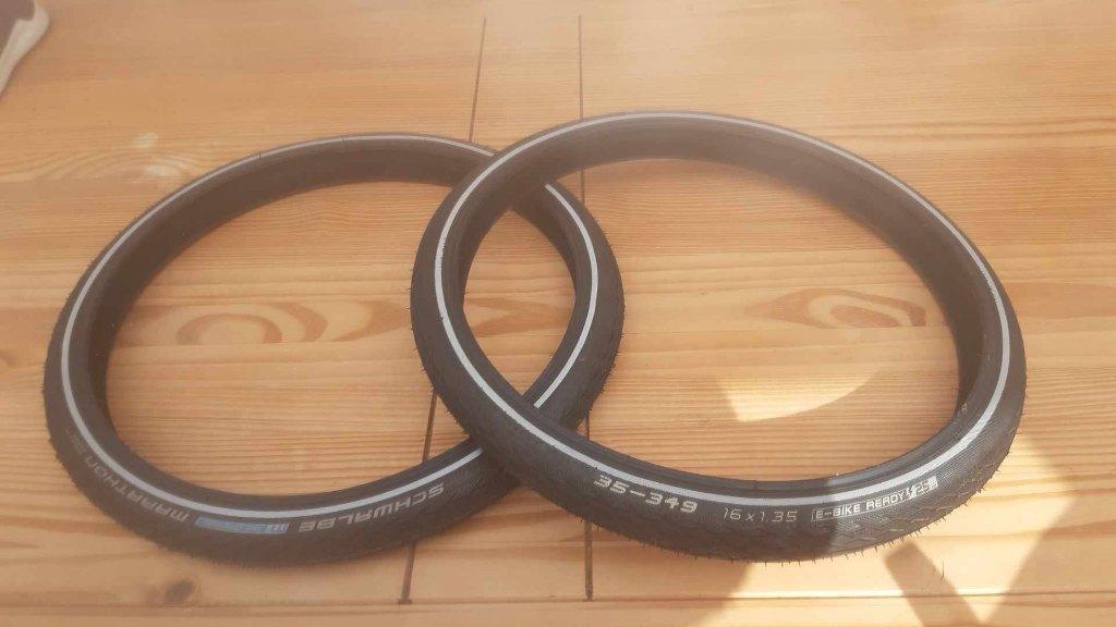 fietsbanden voor plooifiets schwalbe marathon 35-349, Fietsen en Brommers, Fietsaccessoires | Overige Fietsaccessoires, Ophalen of Verzenden