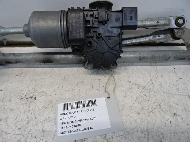 MOTEUR ESSUIE-GLACE AVANT Polo V (6R) (6R1955119A), Utilisé, Volkswagen