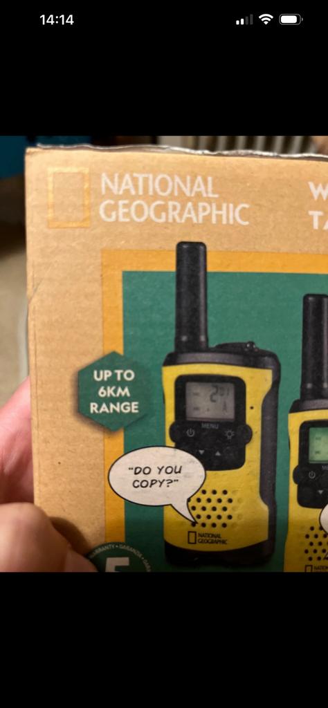 National Geographic walkie talkies 6KM new, Ophalen of Verzenden, Zo goed als nieuw