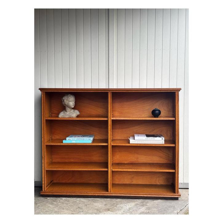 Vintage 1960s boekenkast | Bibliotheekkast, Antiek en Kunst, Antiek | Meubels | Kasten, Ophalen of Verzenden