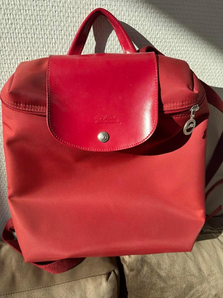 Rugzak Longchamp, Ophalen of Verzenden, Zo goed als nieuw, Rood