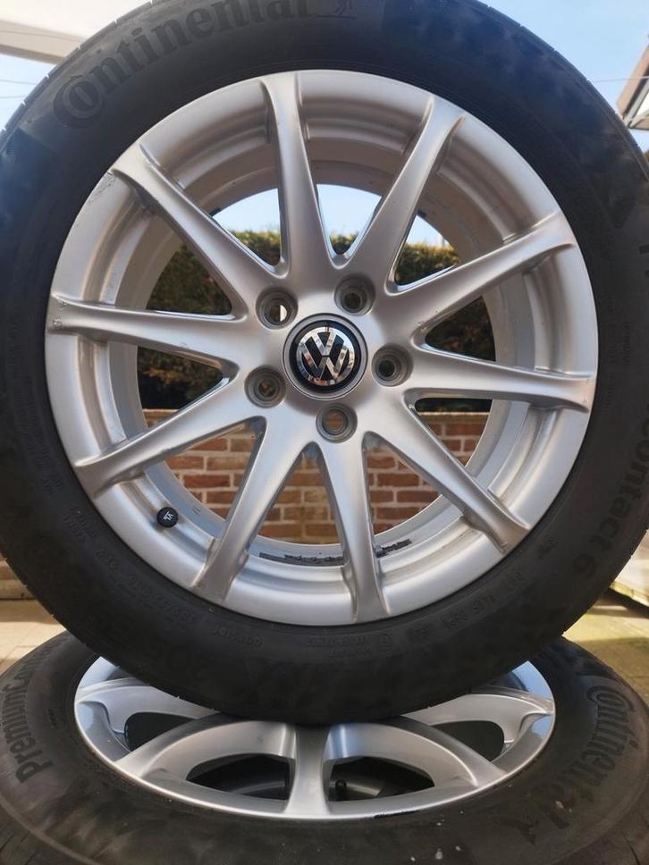 Zomerbanden 205/55/R16 Continental voor Volkswagen 5X112, Auto-onderdelen, Banden en Velgen, Velg(en), Zomerbanden, 16 inch, 205 mm